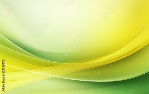 A background image featuring a gradient of pale yellow and light green colors, with a softly blurred wavy green border. It creates a calm and tranquil atmosphere. Generative AI