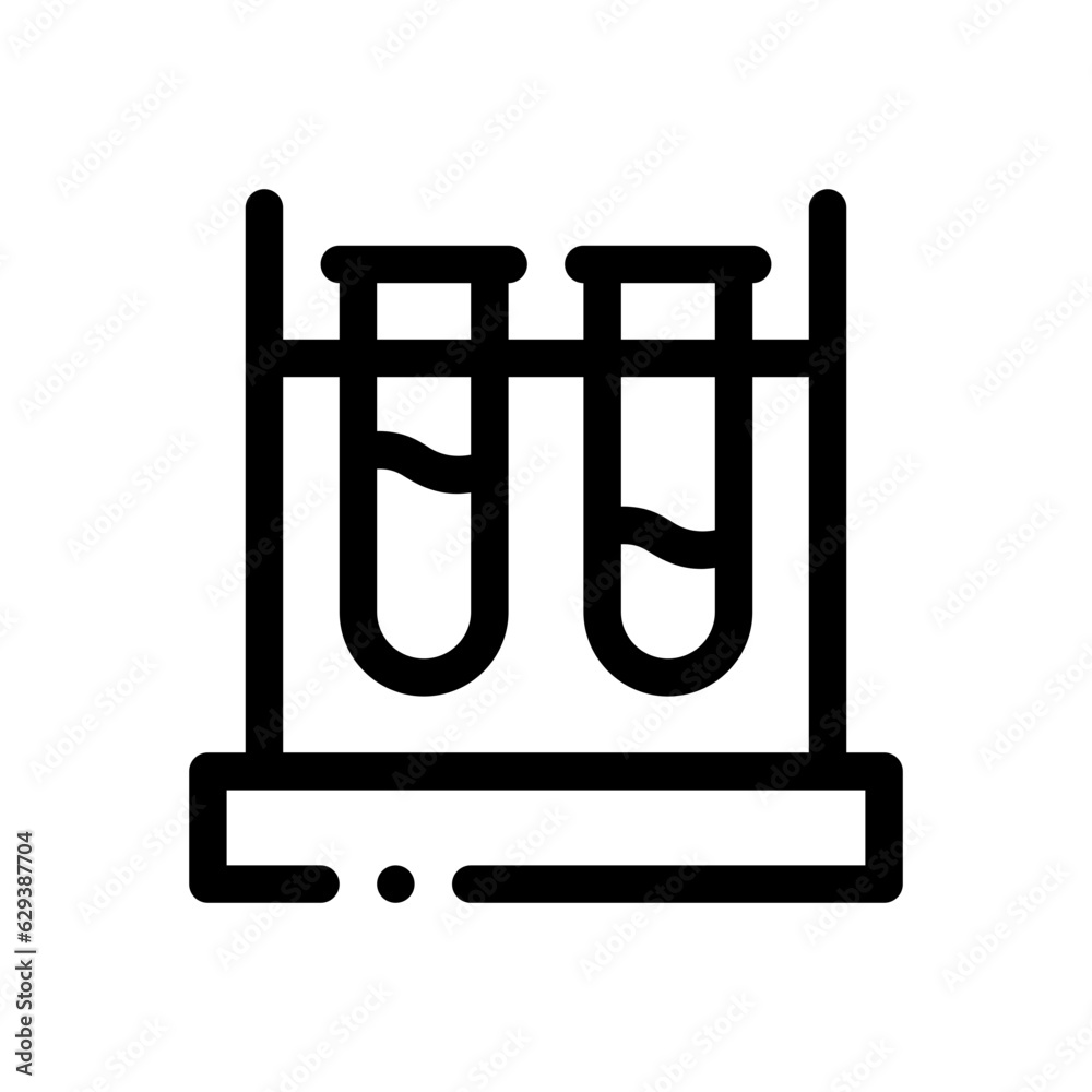 test tubes line icon