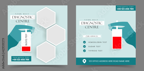 diagnostic centre or healthcare promotion social media post