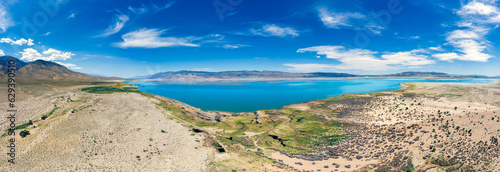 Bild auf Leinwand Aerial views of Owens Lake