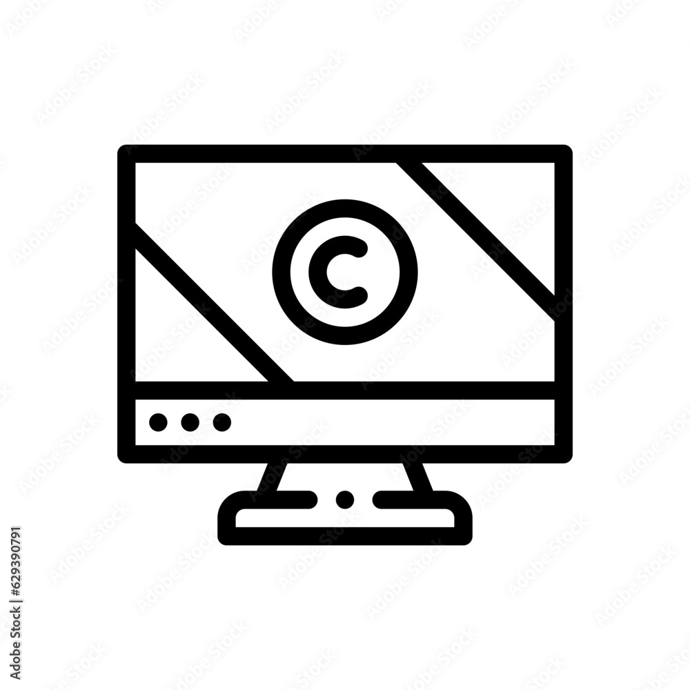 computer line icon computer line icon