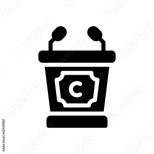 podium glyph icon
