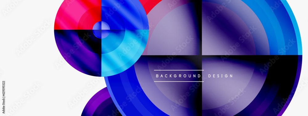 Creative circle geometric abstract background