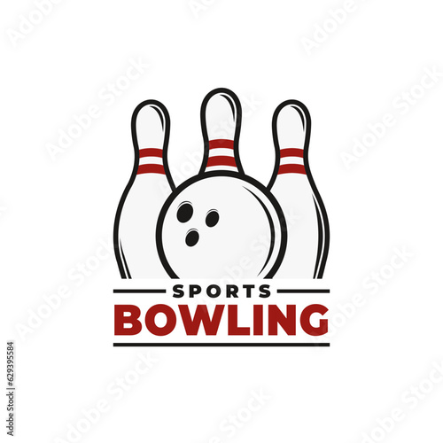 bowling sport vector template. sport ball graphic illustration.