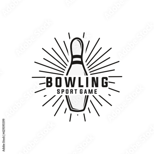 bowling sport vector template. sport ball graphic illustration.