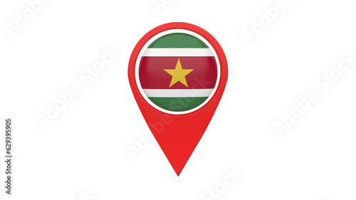 Free Download Location mark with country flag (Suriname) - GFXLoad