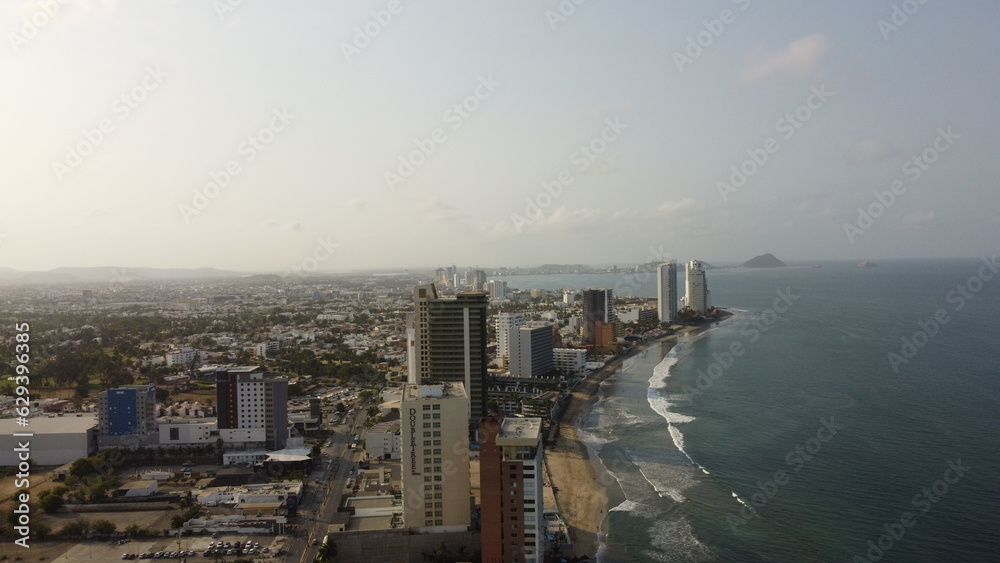 DRONE PHOTOGRAPHY ON THE BEACHES OF MAZATLAN SINALOA MEXICO