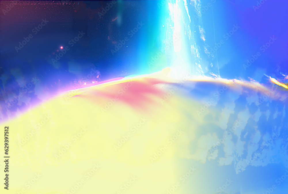 Surreal Blurring and Twisting Cloudy Sky Nebula, Generative AI Artwork