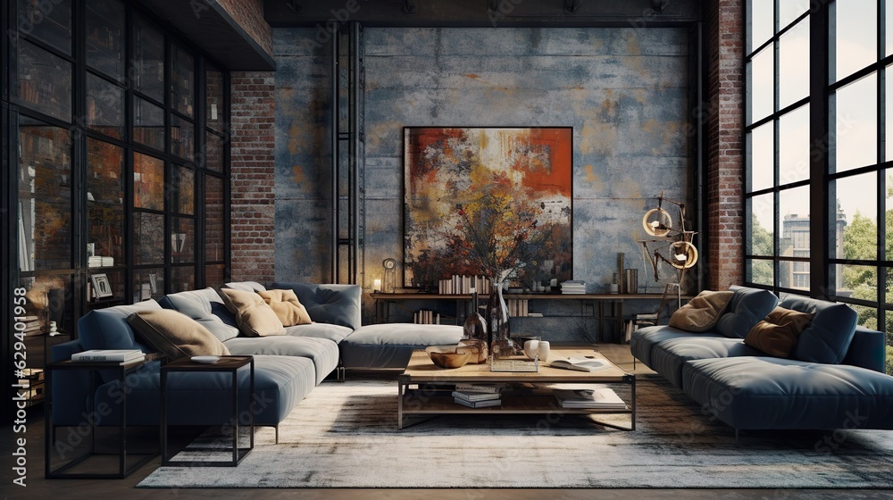 Modern and chic office interiors. Generative AI Modern and chic office interiors. Generative AI