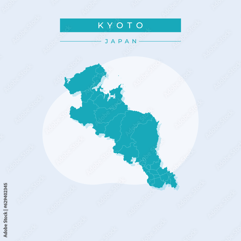 Vector illustration vector of Kyoto map japan