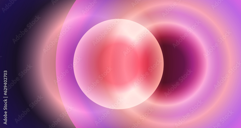 Obraz premium 3d abstract circle background with pink gradient color. digital wallpaper. vector eps 10. 