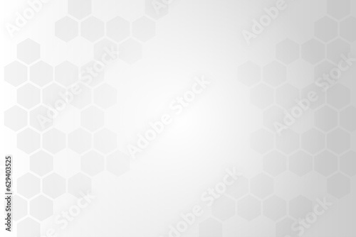 Abstract and minimal grey background with shape of hexagon. Technology concept with free space for edit and insert element.