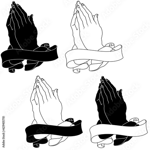 Pastor hands in prayer position