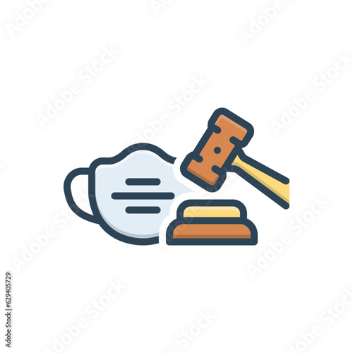 Color illustration icon for mandatory