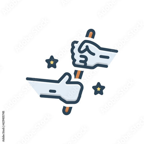 Color illustration icon for relay