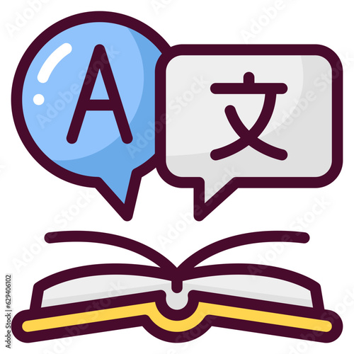 Language fill outline icon