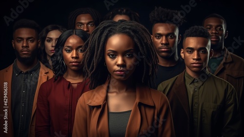Group of black people isolated for Black history month and Juneteenth, Generative ai © Deep Ai Generation