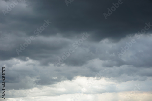 Background of dark clouds before thunder storm
