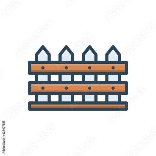 Color illustration icon for boundaries