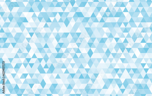Fototapeta 水色の三角形の幾何学パターン背景