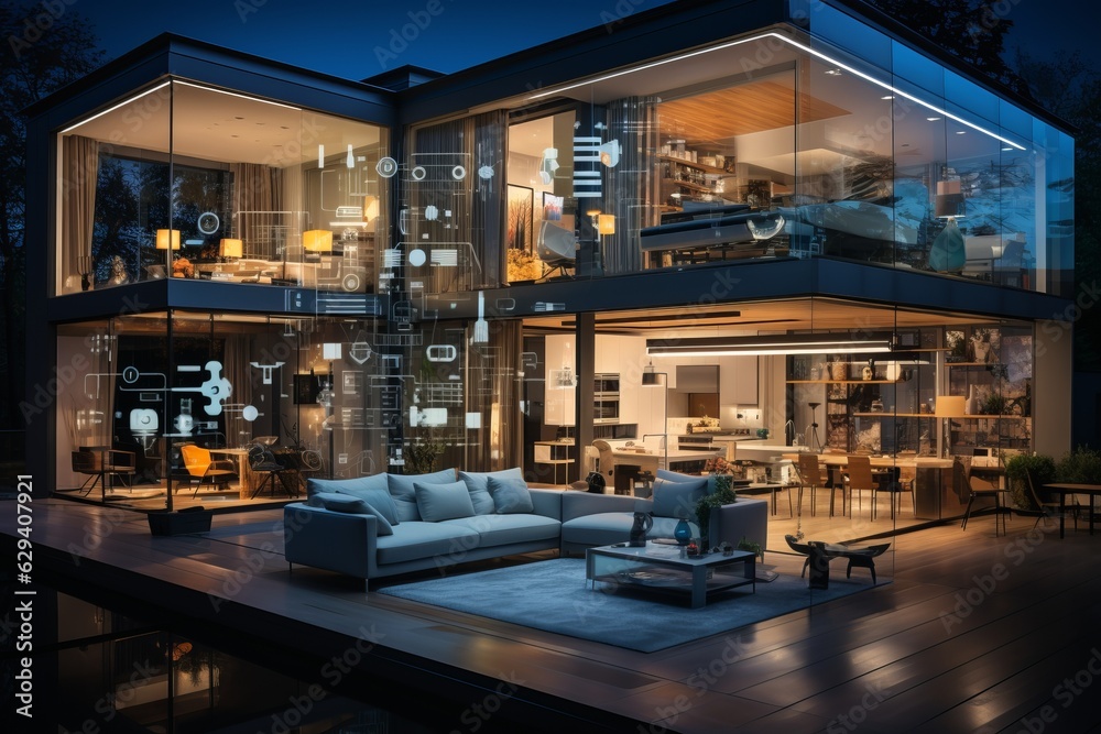  Smart Home With Automated Systems Control, Generative AI