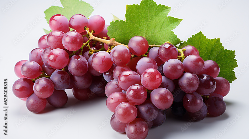 Fototapeta premium Photo of fresh and sweet red and green grapes