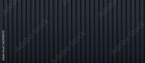 Vászonkép black metal siding fence striped background