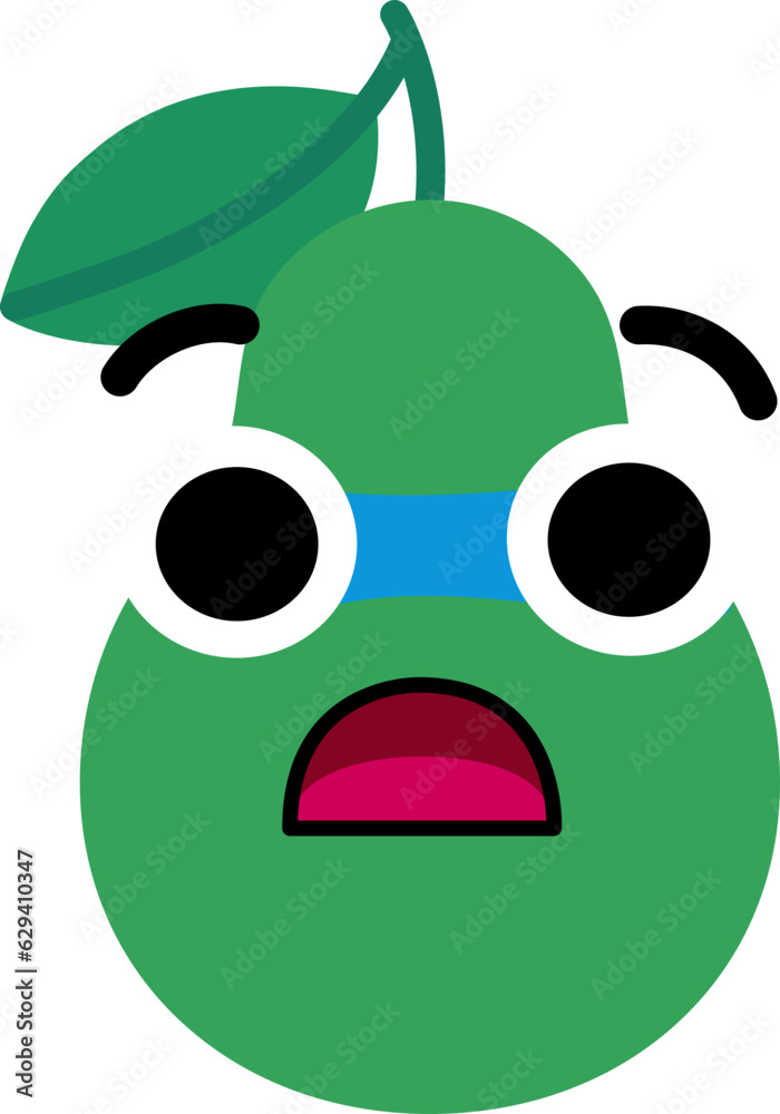 Avocado Face Blue Face Scared Avocado Face Blue Face Scared