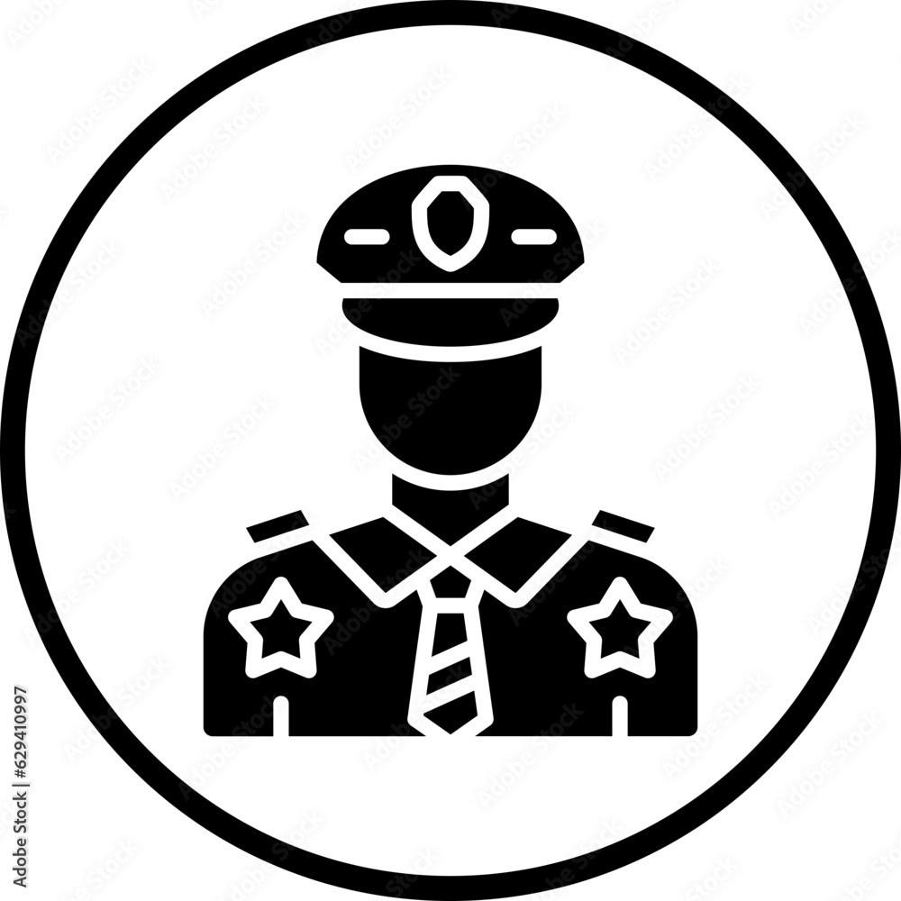 Vector Design Officer Icon Style