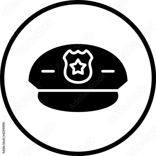 Vector Design Police Hat Icon Style