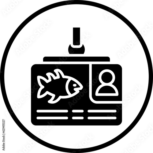 Vector Design Fishing License Icon Style photo