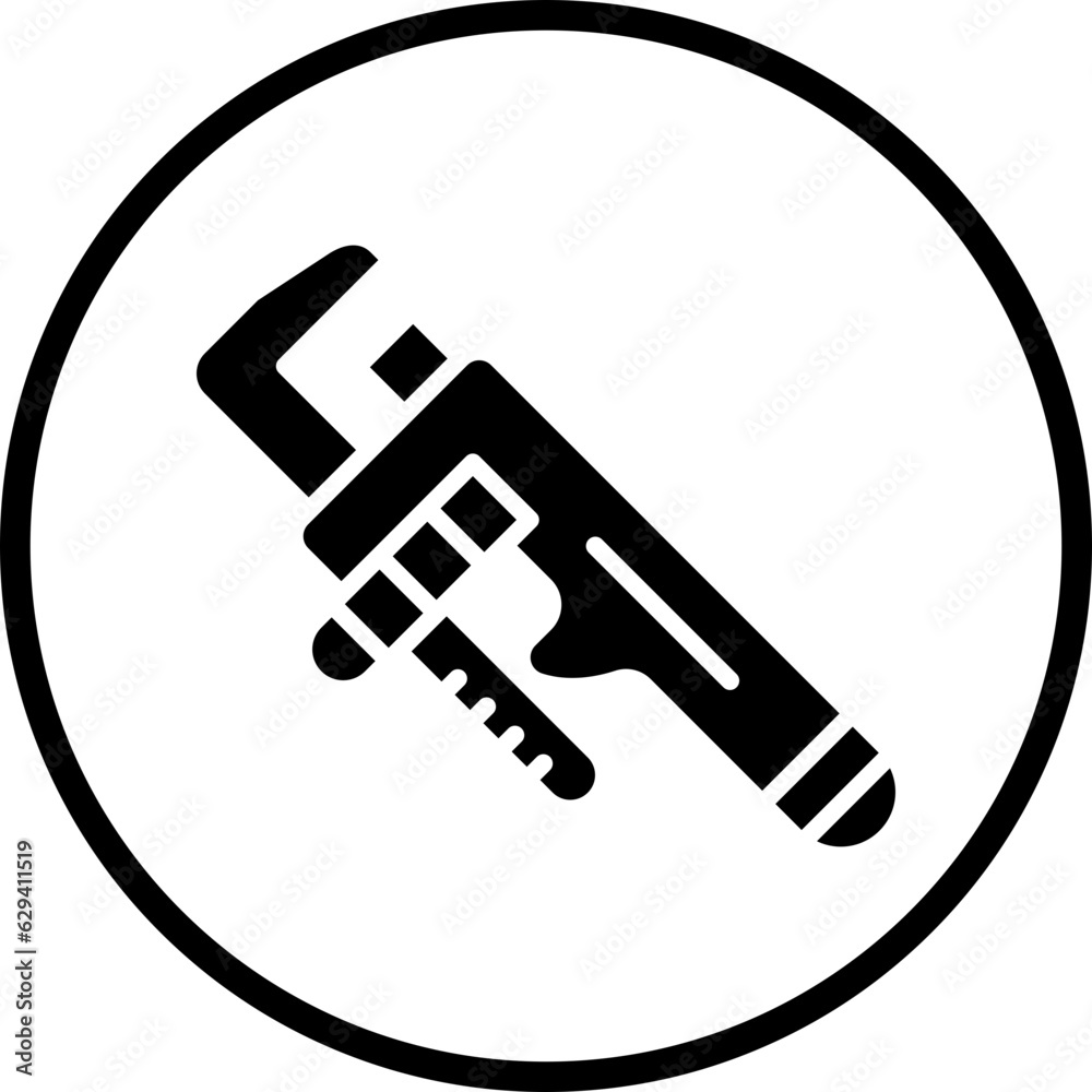 Vector Design Pipe Wrench Icon Style Vector Design Pipe Wrench Icon Style