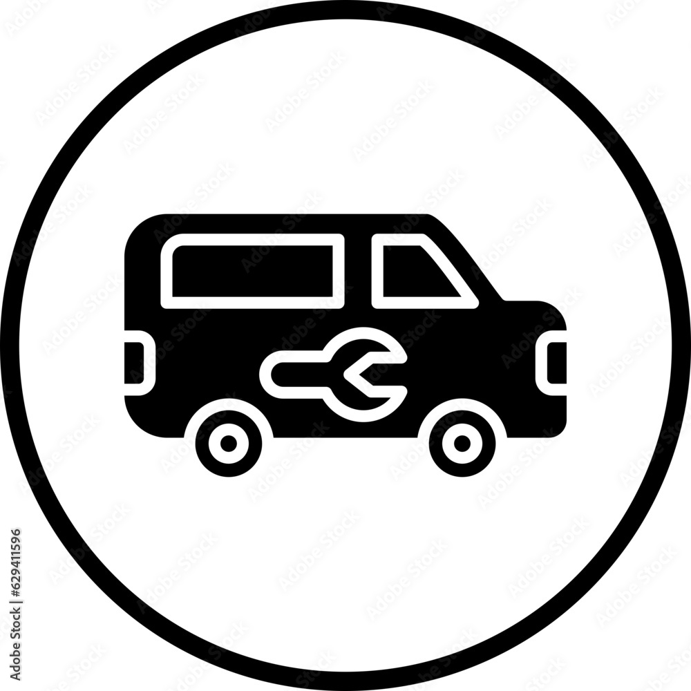 Vector Design Plumber Van Icon Style Vector Design Plumber Van Icon Style