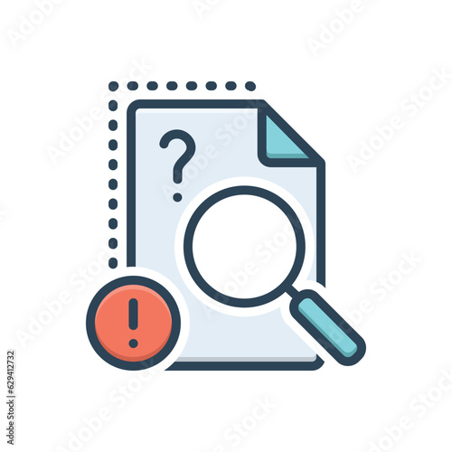 Color illustration icon for exist