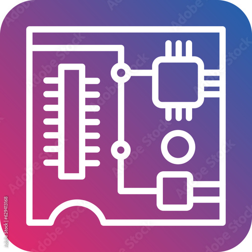 Vector Design Pcb Board Icon Style