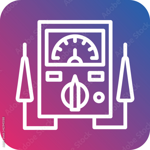 Vector Design Voltmeter Icon Style