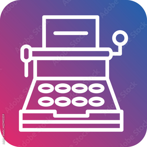 Vector Design Typewriter Icon Style