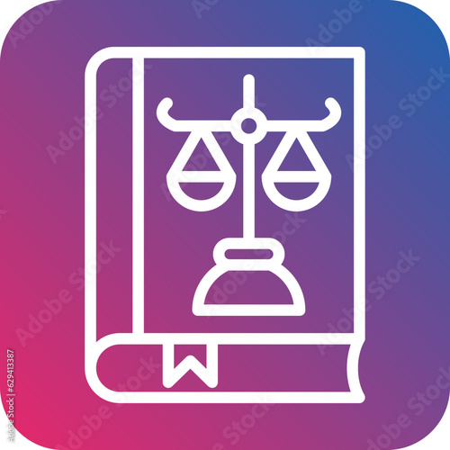 Vector Design Law Book Icon Style