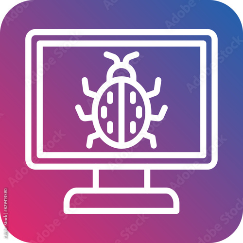 Vector Design Computer Bug Icon Style