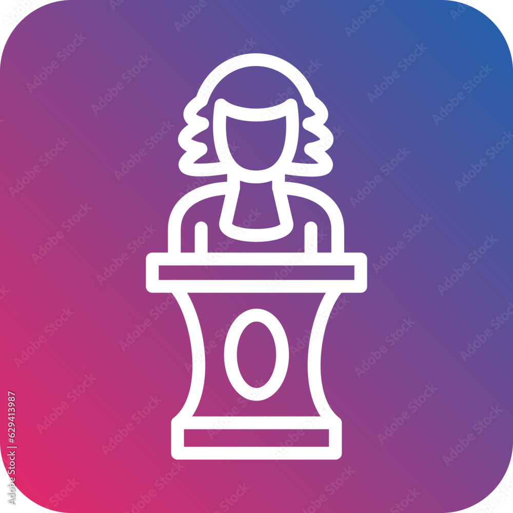 Naklejka premium Vector Design Magistrate Icon Style