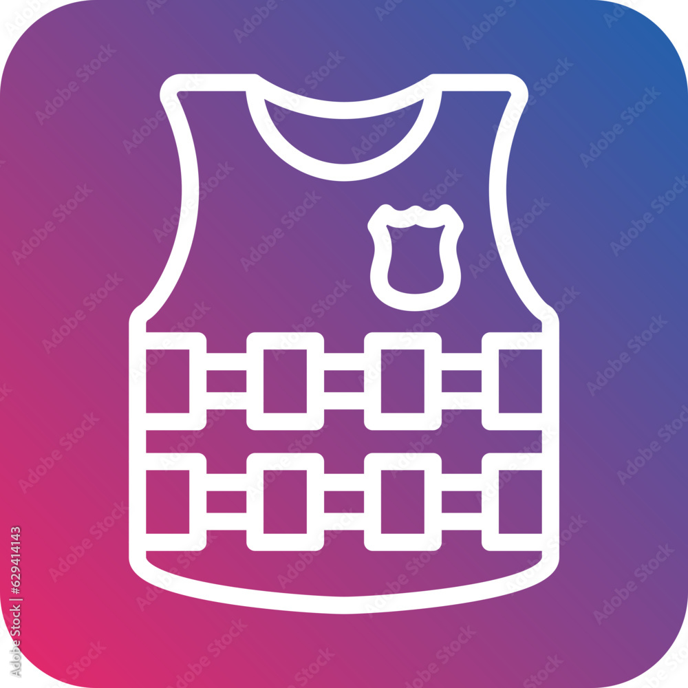 Vector Design Bulletproof Vest Icon Style Vector Design Bulletproof Vest Icon Style