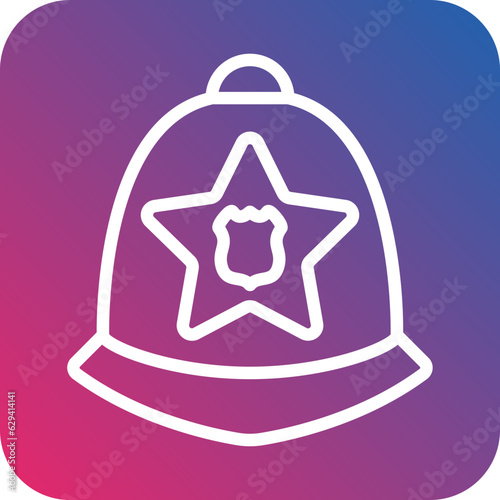 Vector Design Police Helmet Icon Style