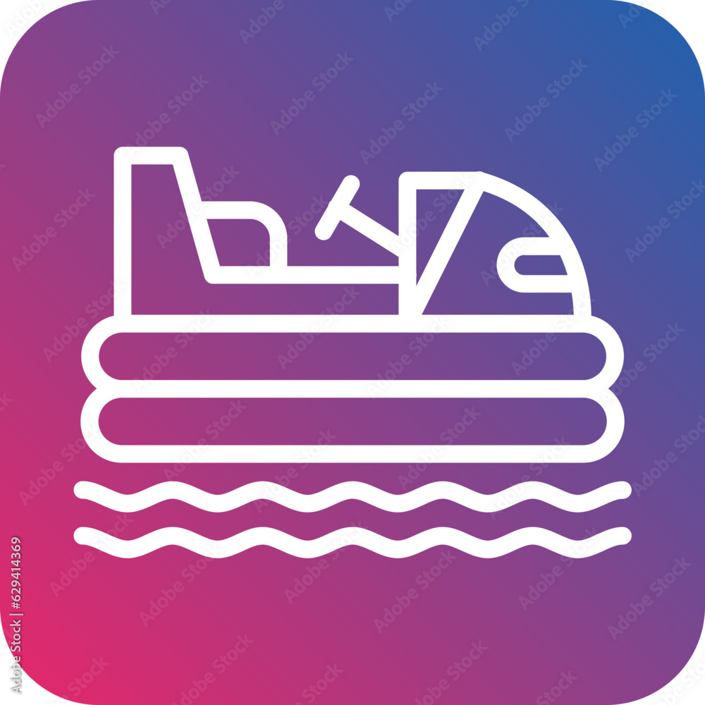 Vector Design Bumper Boats Icon Style Vector Design Bumper Boats Icon Style