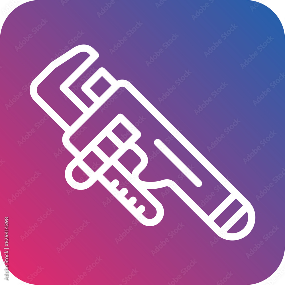 Vector Design Pipe Wrench Icon Style Vector Design Pipe Wrench Icon Style