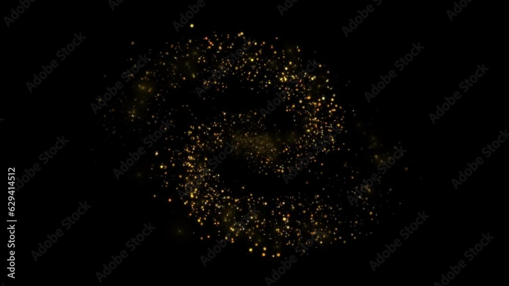 Glitter Light circle trail Sparkling star dust trail spiral particle effect animation. holiday event transition, revealer, logo title decoration. festival Christmas, Diwali, Ramadan. Festival, Diwali.