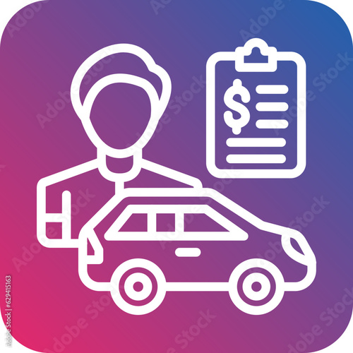 Vector Design Car Salesman Icon Style