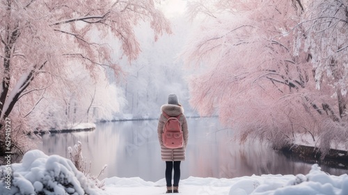 woman in winter landscape