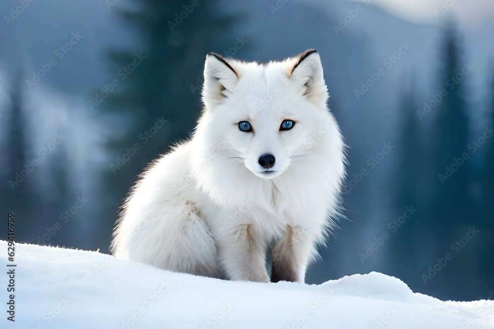 region fox in the snow