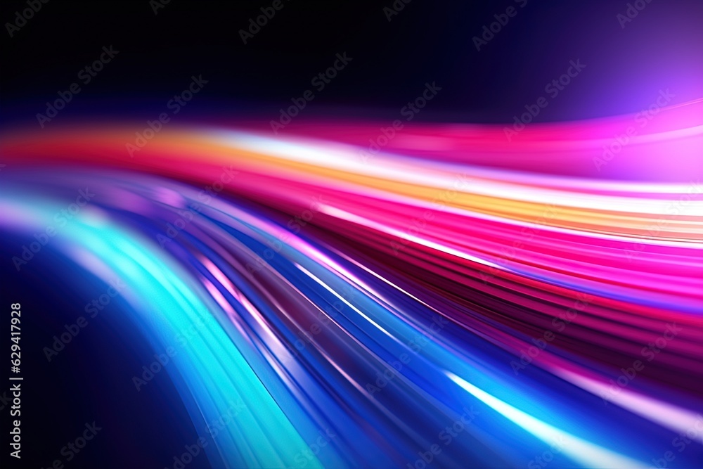 abstract futuristic background with pink blue glowing neon moving high speed wave lines and bokeh lights. Data transfer concept Fantastic wallpaper