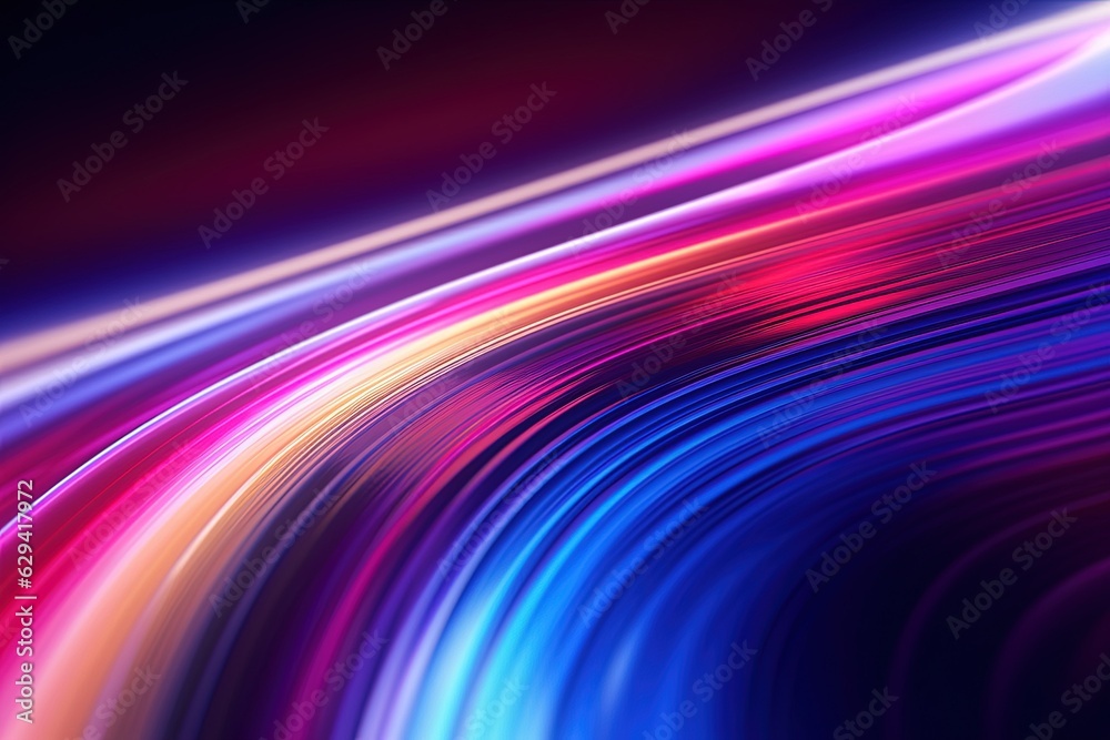 abstract futuristic background with pink blue glowing neon moving high speed wave lines and bokeh lights. Data transfer concept Fantastic wallpaper